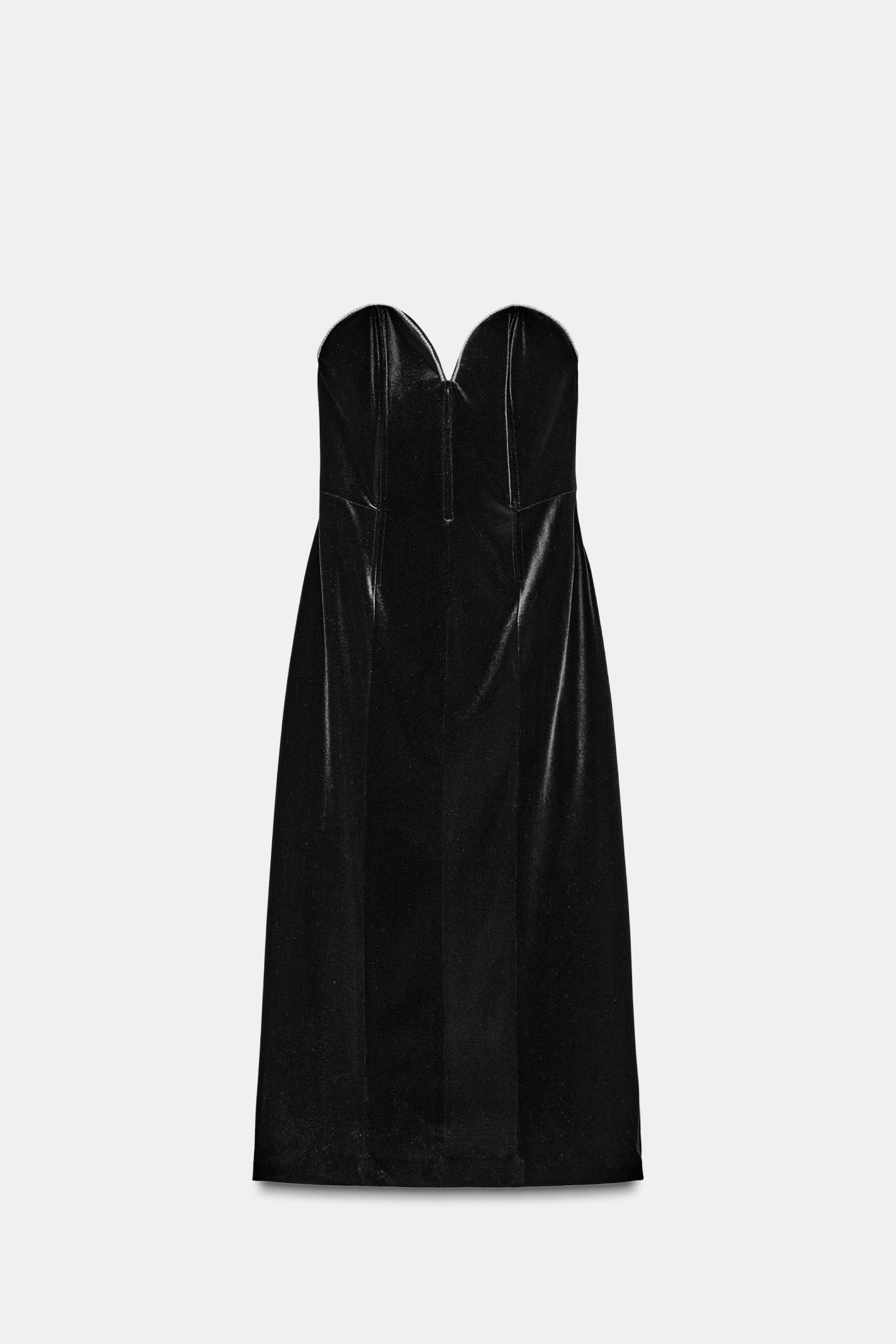 ZW COLLECTION LIMITED EDITION VELVET BUSTIER DRESS